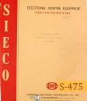 Sieco SI-42, Sherman Induction Heater, Instructions and Parts Manual 1951